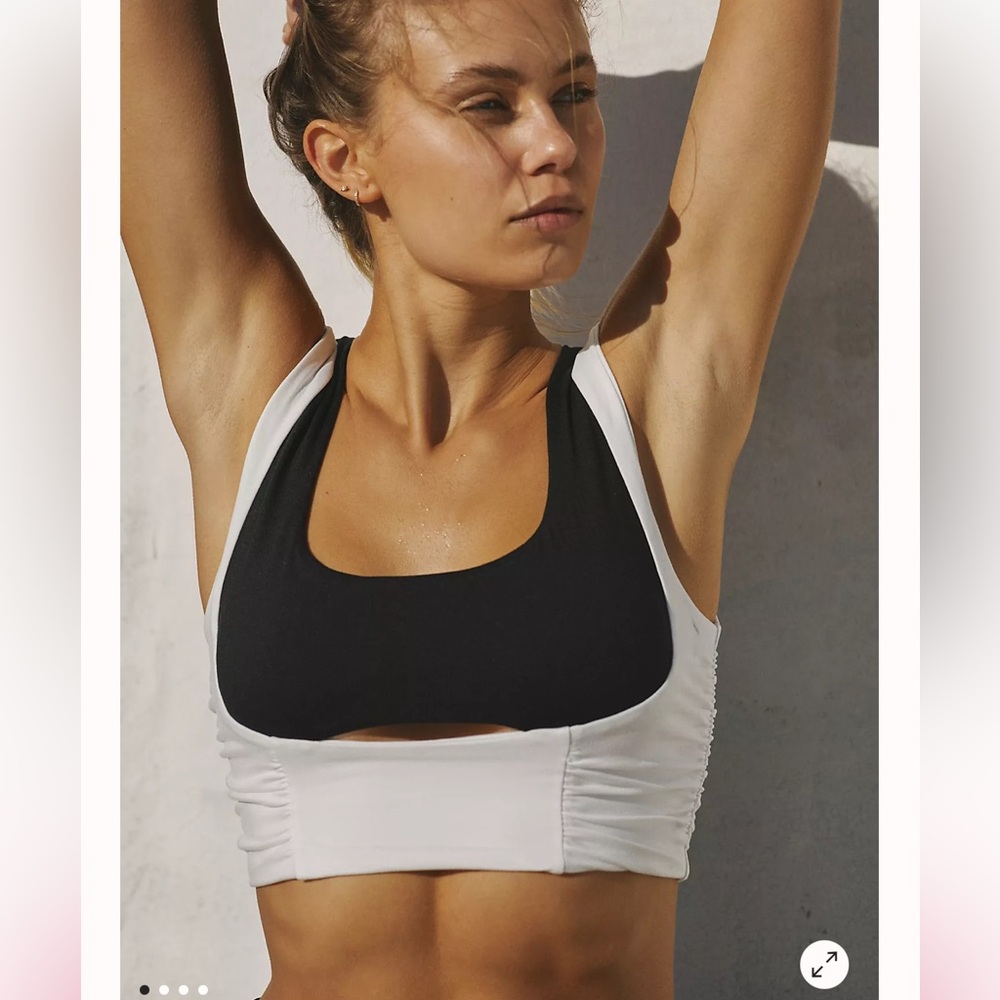FP Movement by Free People Black and White Cutout Sports Tank